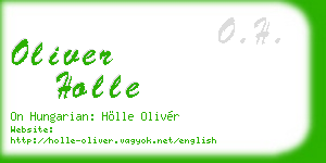 oliver holle business card